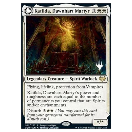 Magic The Gathering - Innistrad: Crimson Vow Promos - Katilda, Dawnhart Martyr // Katilda's Rising Dawn - 021/277