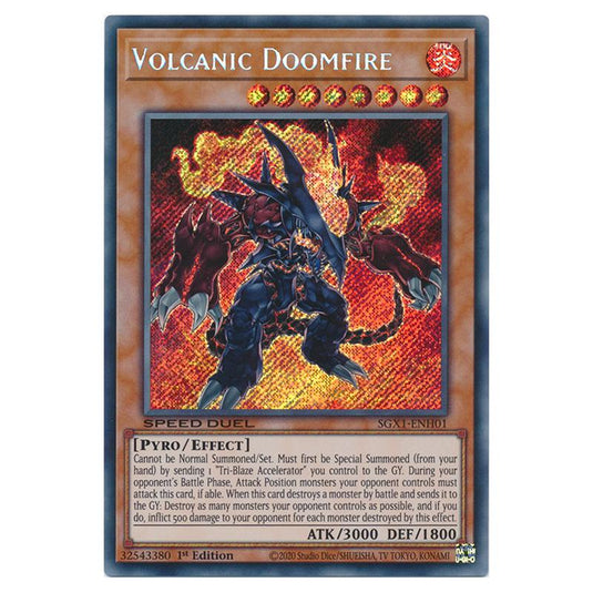 Yu-Gi-Oh! - Speed Duel GX - Duel Academy Box - Volcanic Doomfire (Secret Rare) SGX1-ENH01