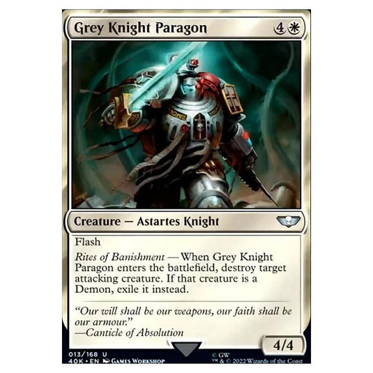 Magic The Gathering - Universes Beyond - Warhammer 40k - Grey Knight Paragon - 013/168