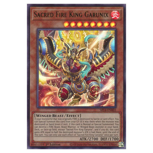 Yu-Gi-Oh! - Structure Deck - Fire Kings - Sacred Fire King Garunix (Ultra Rare) SR14-EN001
