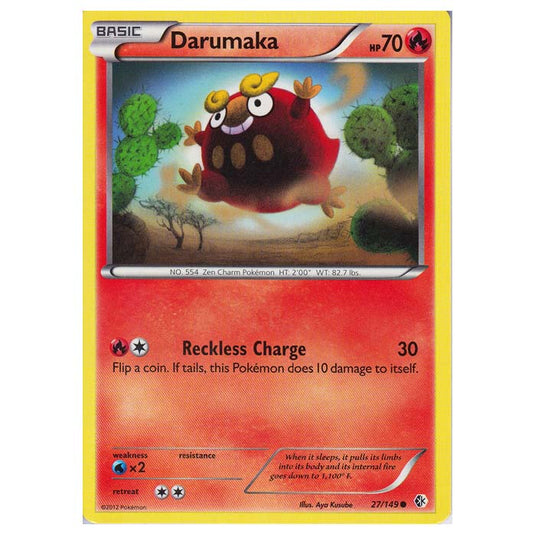 Pokemon - Black & White - Boundaries Crossed - Darumaka 27/149