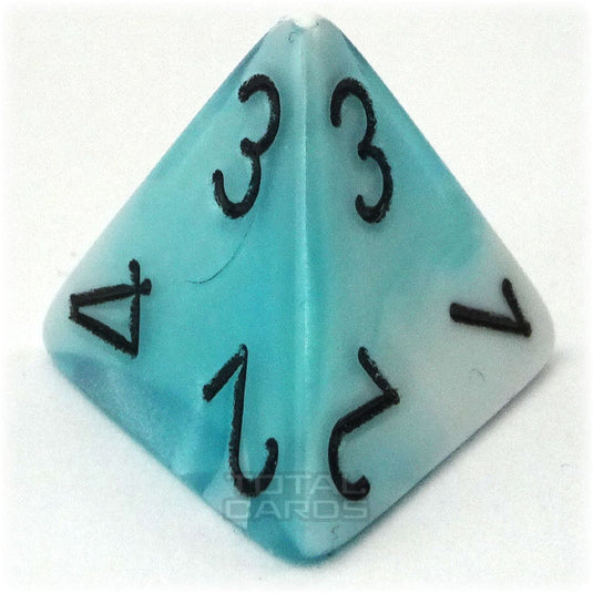 Chessex - Gemini 16mm D4 - Teal-White w/Black