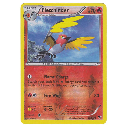 Pokemon - XY Base Set - (Reverse Holo) Fletchinder - 27/146