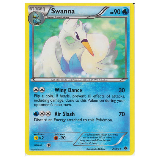 Pokemon - Black & White - Emerging Powers - Swanna 27/98