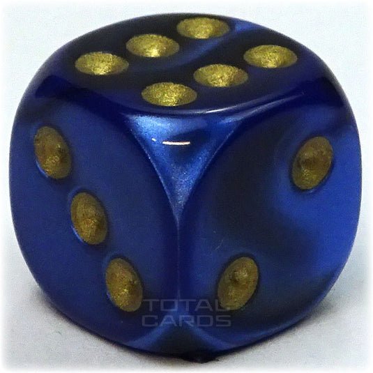 Chessex - Gemini 12mm D6 - Black-Blue w/Gold