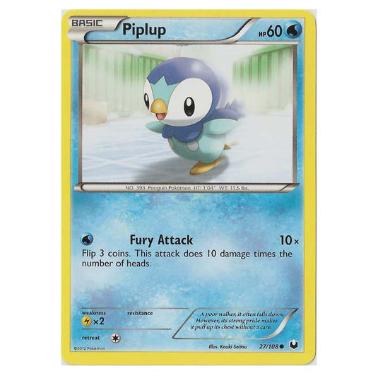 Pokemon - Black & White - Dark Explorers - Piplup - 27/108