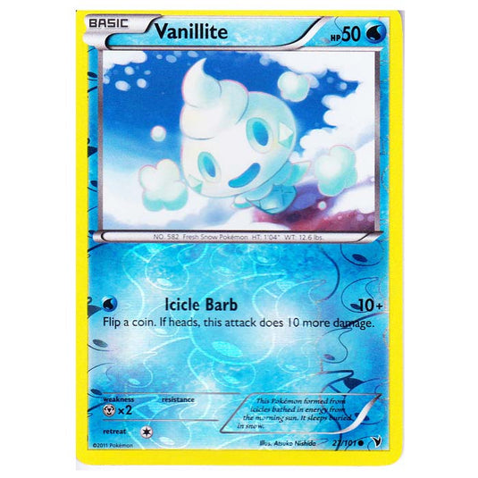 Pokemon - Black & White - Noble Victories - (Reverse Holo) - Vanillite 27/101