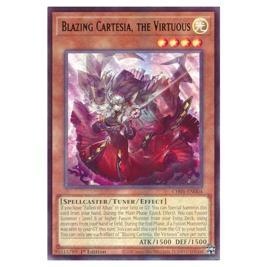 Yu-Gi-Oh! - The Chronicles Deck - The Fallen & The Virtuous - Blazing Cartesia, the Virtuous (Ultra Rare) - CH01-EN004