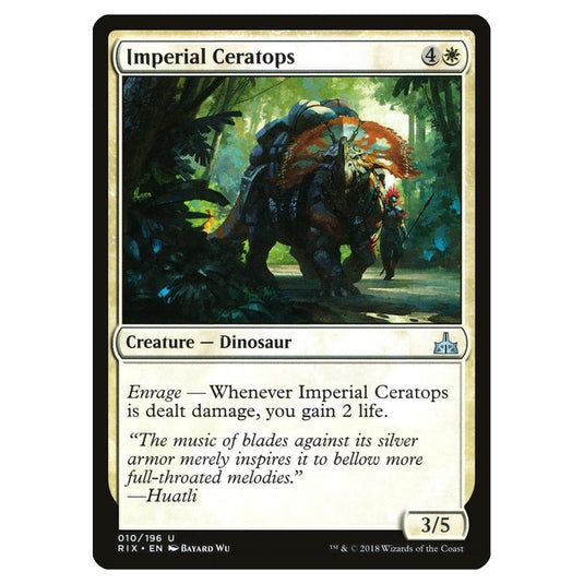 Magic The Gathering - Rivals Of Ixalan - Imperial Ceratops - 10/196 (Foil)