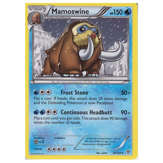 Pokemon - Black & White - Plasma Storm - Mamoswine - 028/135