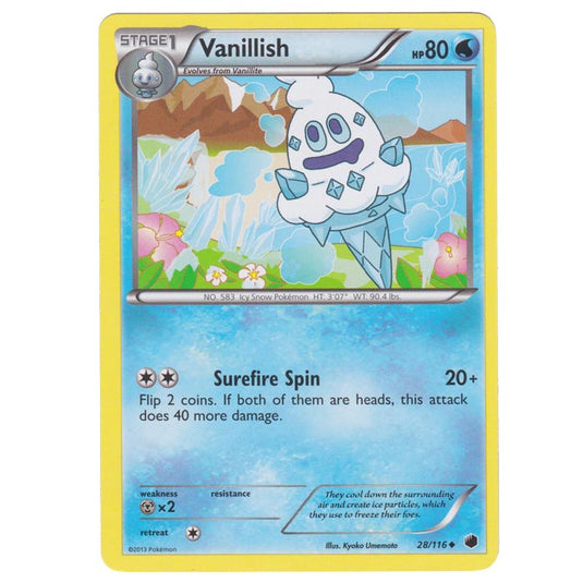 Pokemon - Black & White - Plasma Freeze - Vanillish - 28/116