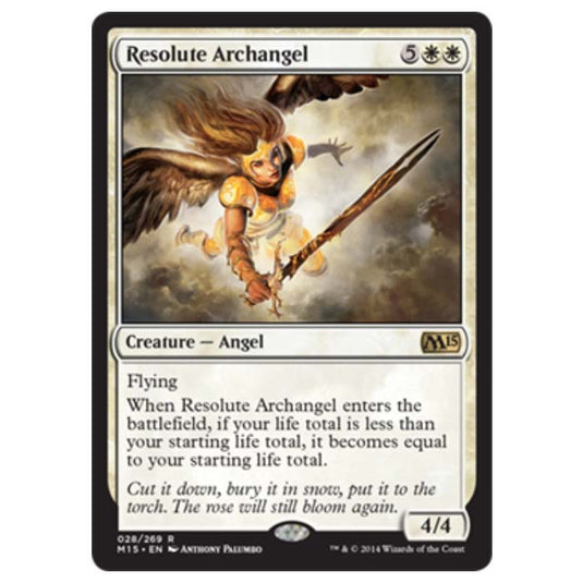 Magic the Gathering - M15 Core Set - Resolute Archangel - 28/269