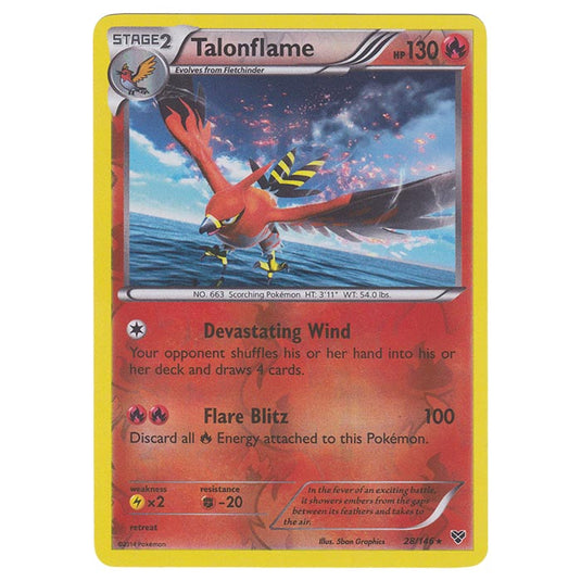 Pokemon - XY Base Set - (Reverse Holo) Talonflame - 28/146