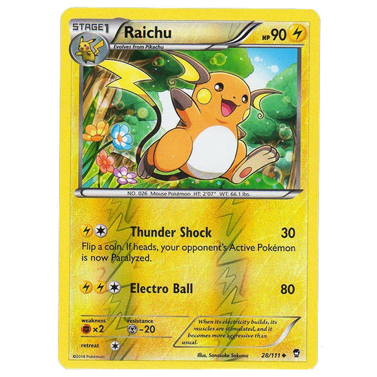 Pokemon - XY Furious Fists - (Reverse Holo) - Raichu - 28/111