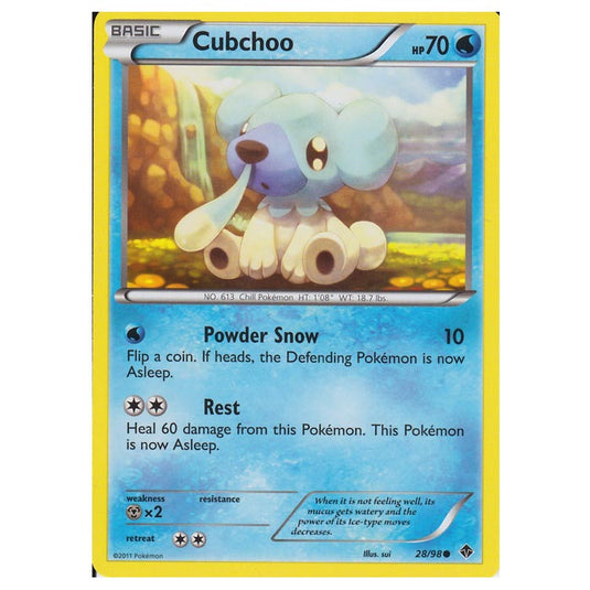 Pokemon - Black & White - Emerging Powers - Cubchoo 28/98