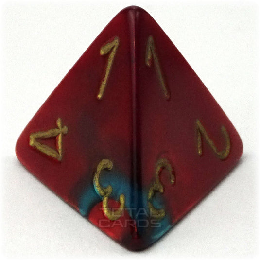 Chessex - Gemini 16mm D4 - Red-Teal w/Gold