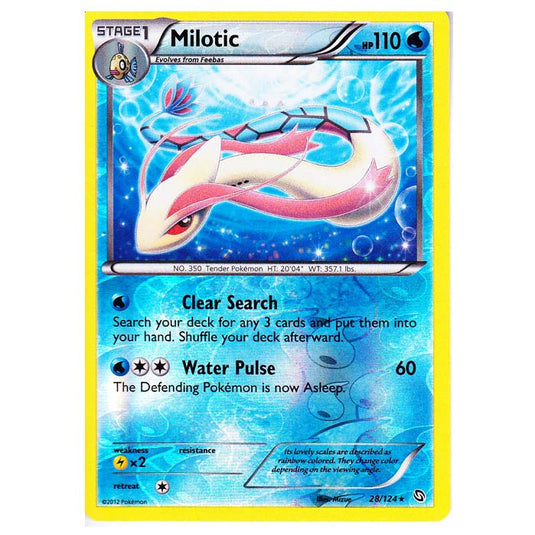 Pokemon - Black & White - Dragons Exalted - (Reverse Holo) Milotic - 28/124