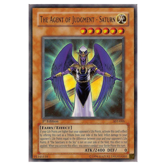 Yu-Gi-Oh! - Ancient Sanctuary - The Agent of Judgment - Saturn (Ultra Rare) AST-006