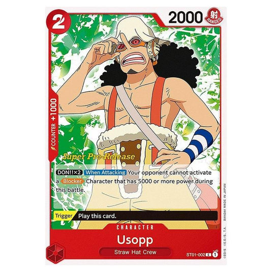 One Piece - ST-01: Starter Deck - Straw Hat Crew - Super Pre-Release - Usopp - ST01-002p