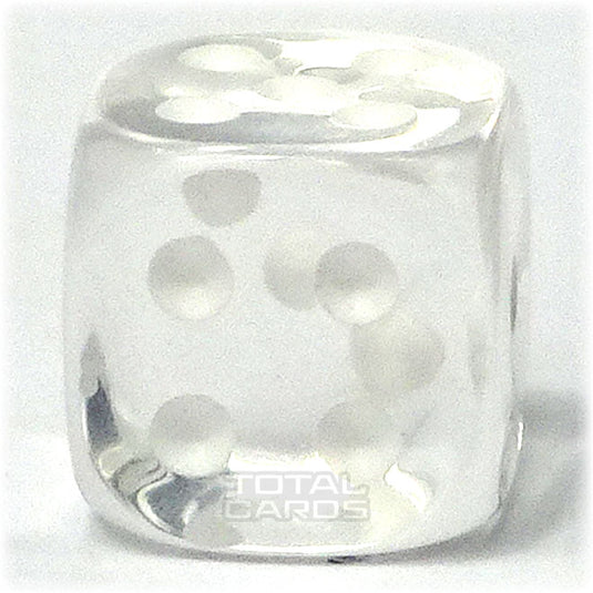 Chessex - Translucent 12mm D6 - Clear w/White