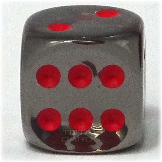 Chessex - Translucent 12mm D6 - Smoke w/Red