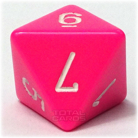 Chessex - Opaque 16mm D8 - Pink w/White