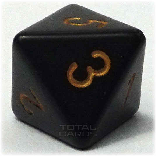 Chessex - Opaque 16mm D8 - Black w/Gold