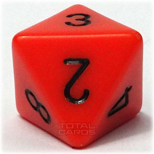 Chessex - Opaque 16mm D8 - Orange w/Black