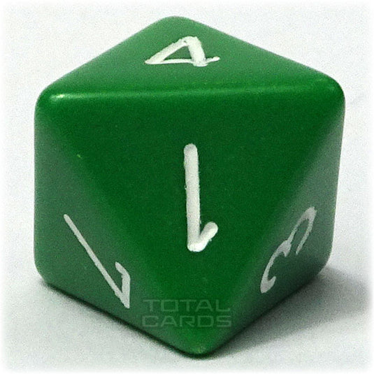 Chessex - Opaque 16mm D8 - Green w/White