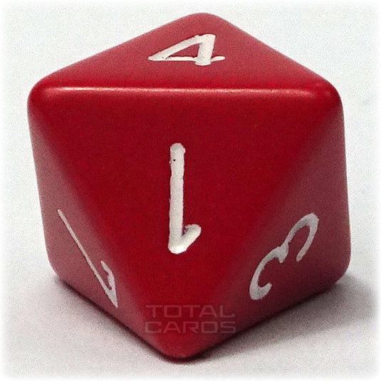 Chessex - Opaque 16mm D8 - Red w/White