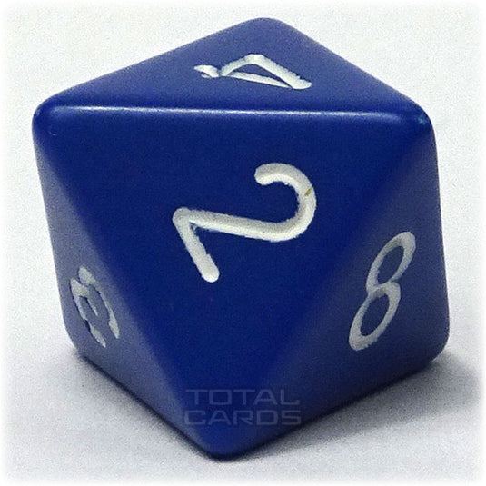 Chessex - Opaque 16mm D8 - Blue w/White