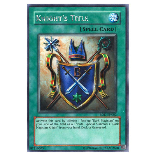 Yu-Gi-Oh! - Yu-Gi-Oh! Reshef of Destruction promotional cards - Knight's Title (Prismatic Secret Rare) ROD-EN002