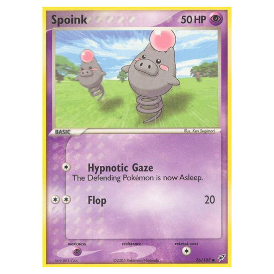 Pokemon - EX Deoxys - Spoink - 076/107