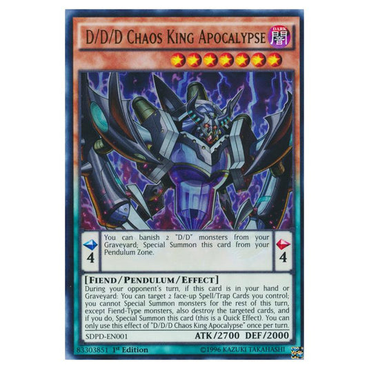 Yu-Gi-Oh! - Pendulum Domination Structure Deck - D/D/D Chaos King Apocalypse (Ultra Rare) SDPD-EN001