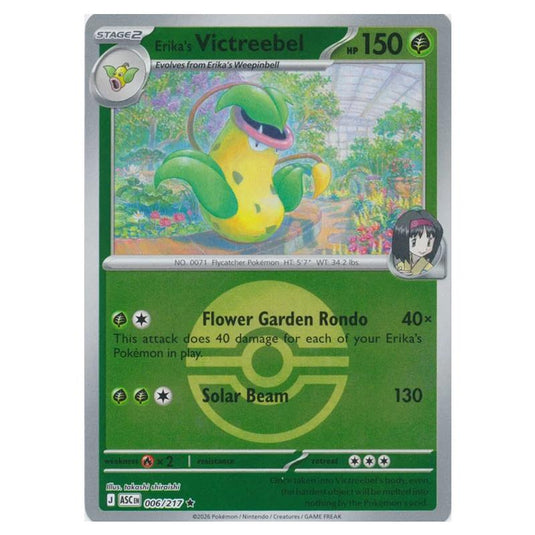 Pokemon - Mega Evolution - Ascended Heroes - Ball & Rocket Reverse Holo - Erika's Victreebel - 006/217