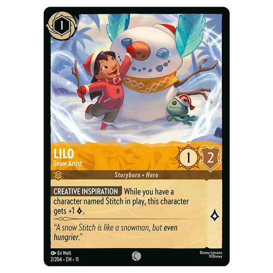 Lorcana - Winterspell - Lilo - Snow Artist (Common) - 002/204