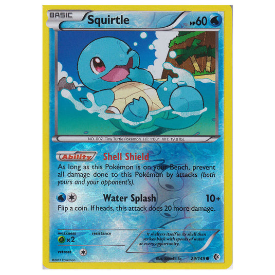 Pokemon - Black & White - Boundaries Crossed (Reverse Holo) - Squirtle 29/149