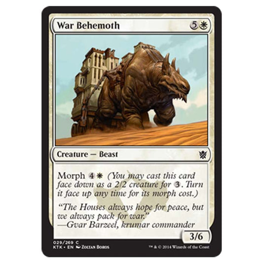 Magic the Gathering - Khans Of Tarkir - War Behemoth - 29/269