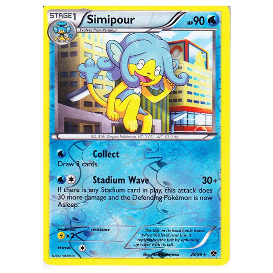 Pokemon - Black & White - Next Destinies - (Reverse Holo) Simipour 29/99