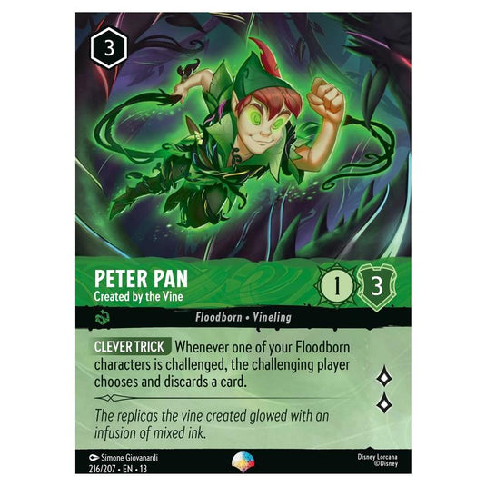 Lorcana - Attack of the Vine! - Peter Pan - Created by the Vine (Epic) - 216/207
