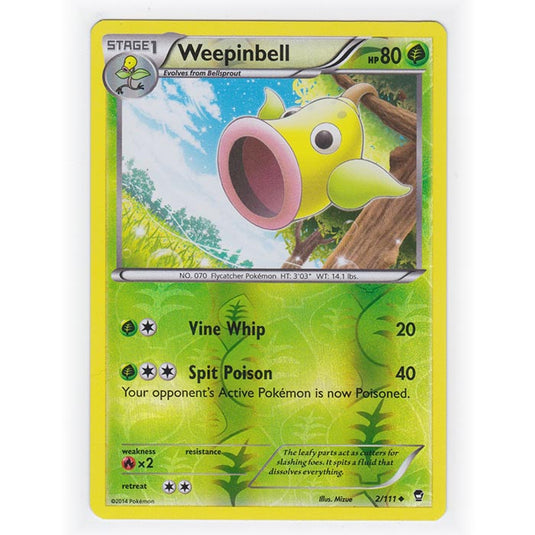 Pokemon - XY Furious Fists - (Reverse Holo) - Weepinbell - 2/111