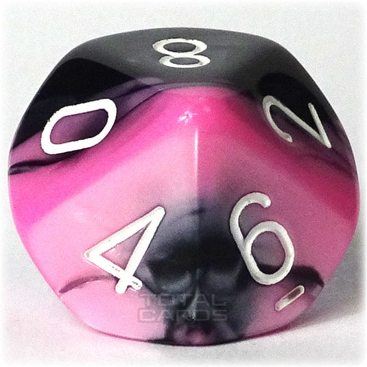 Chessex - Gemini 16mm D10 - Black-Pink w/White