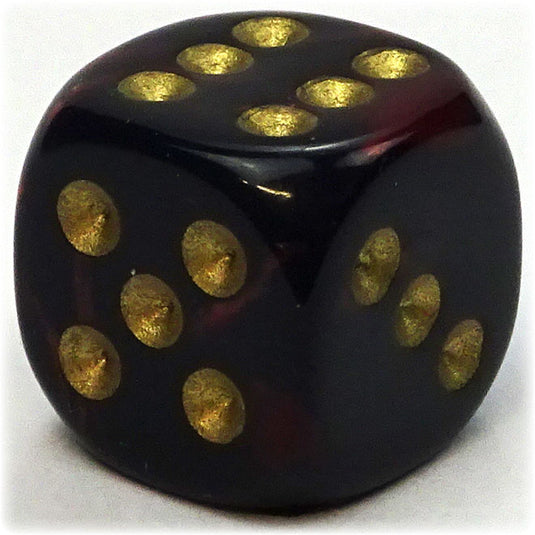 Chessex - Gemini 12mm D6 - Black-Red w/Gold