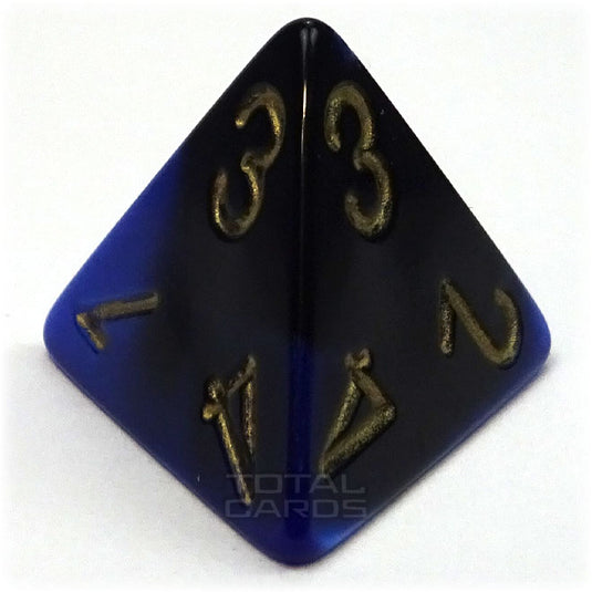 Chessex - Gemini 16mm D4 - Black-Blue w/Gold