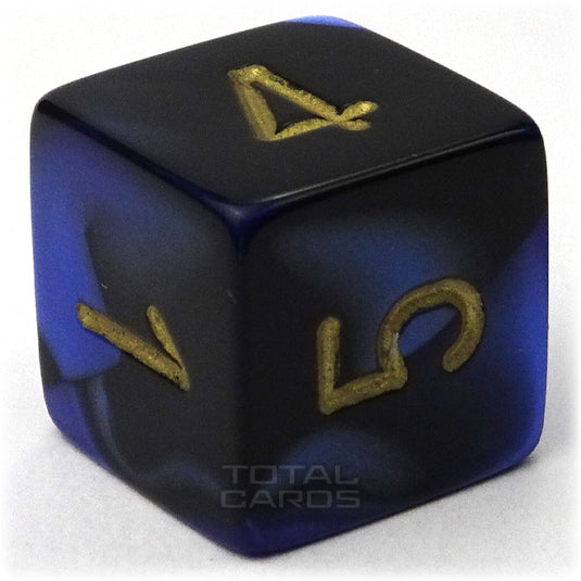 Chessex - Gemini 16mm D6 - Black-Blue w/Gold