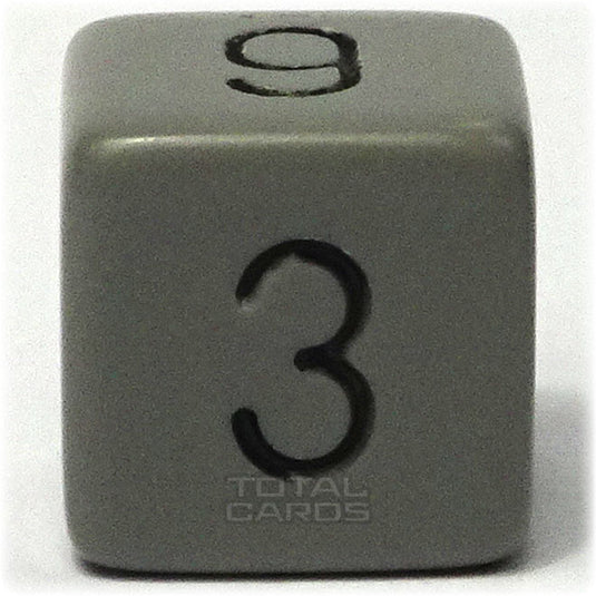 Chessex - Opaque 16mm D6 - Grey w/Black