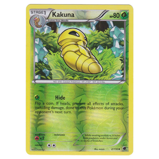 Pokemon - Black & White - Plasma Freeze - (Reverse Holo) Kakuna - 2/116