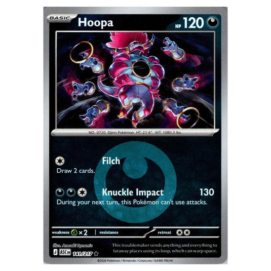 Pokemon - Mega Evolution - Ascended Heroes - Energy Reverse Holo - Hoopa - 141/217