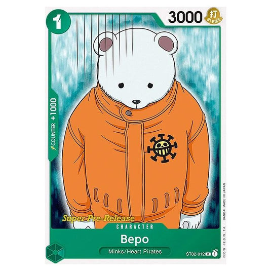 One Piece - ST-02: Starter Deck - Worst Generation - Super Pre-Release - Bepo - ST02-012p