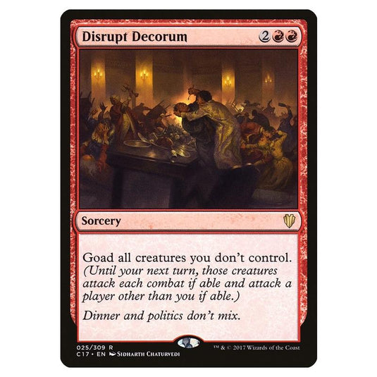 Magic The Gathering - Commander 2017 - Disrupt Decorum - 025/309